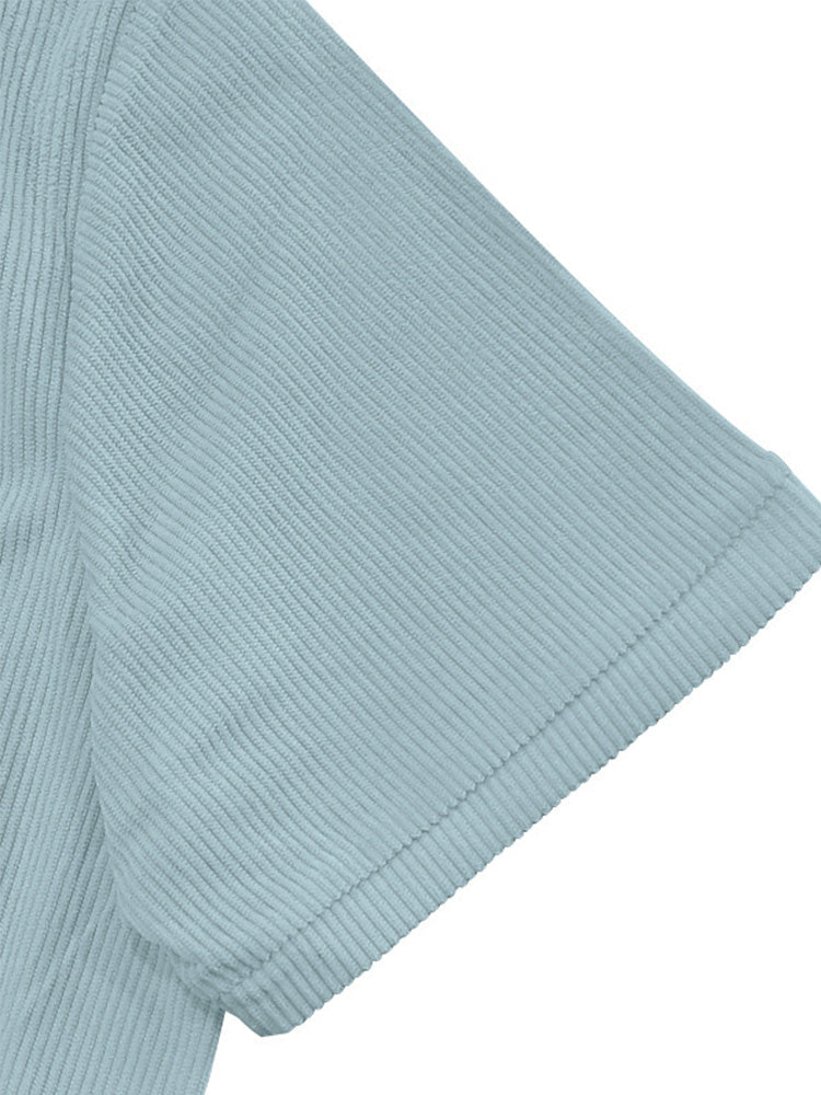 Men's Relaxed Ribbed Knit Short Sleeve Shirt