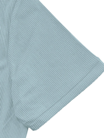 Men's Relaxed Ribbed Knit Short Sleeve Shirt