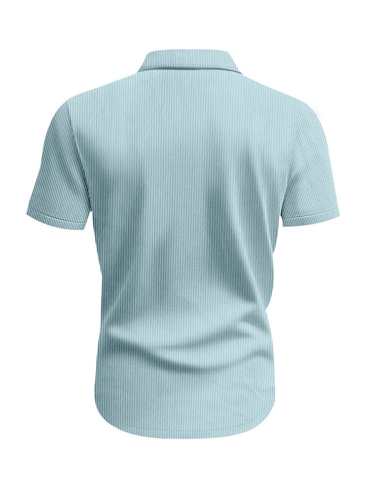 Men's Relaxed Ribbed Knit Short Sleeve Shirt