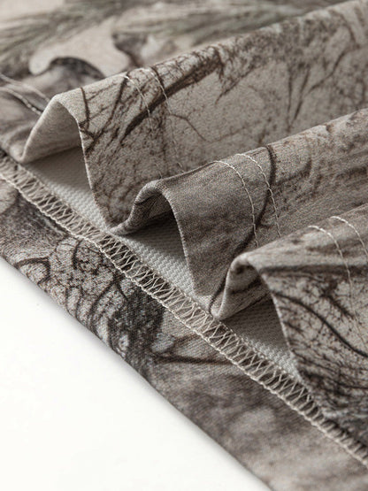 Men's Abstract Ink Print Shorts