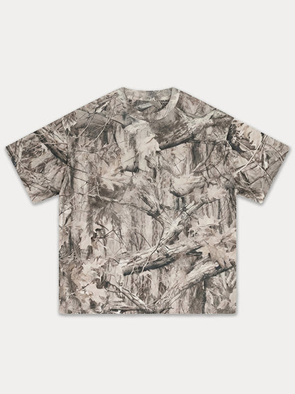 Men's Abstract Ink Print Shorts