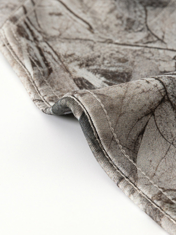 Men's Abstract Ink Print Shorts