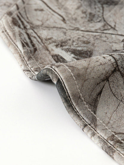 Men's Abstract Ink Print Shorts