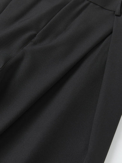 High Waist Loose Casual Suit Pleated Wide Leg Dress Pants