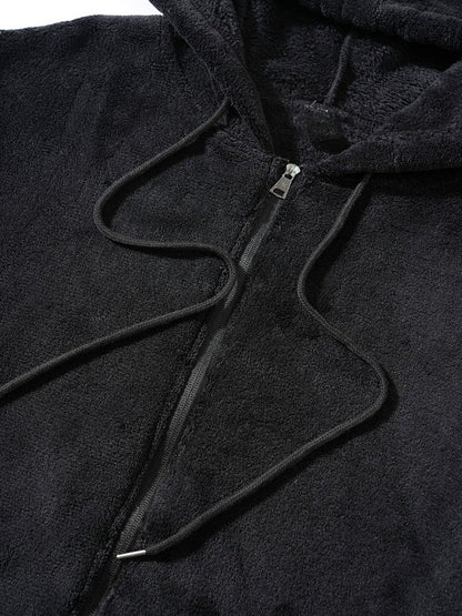 Coral Fleece Hooded 2-Piece Lounge Set