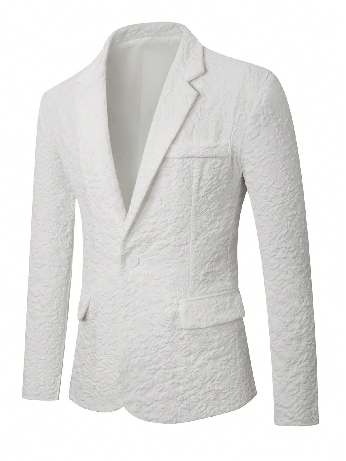 Floral Embossed Relaxed Fit Blazer