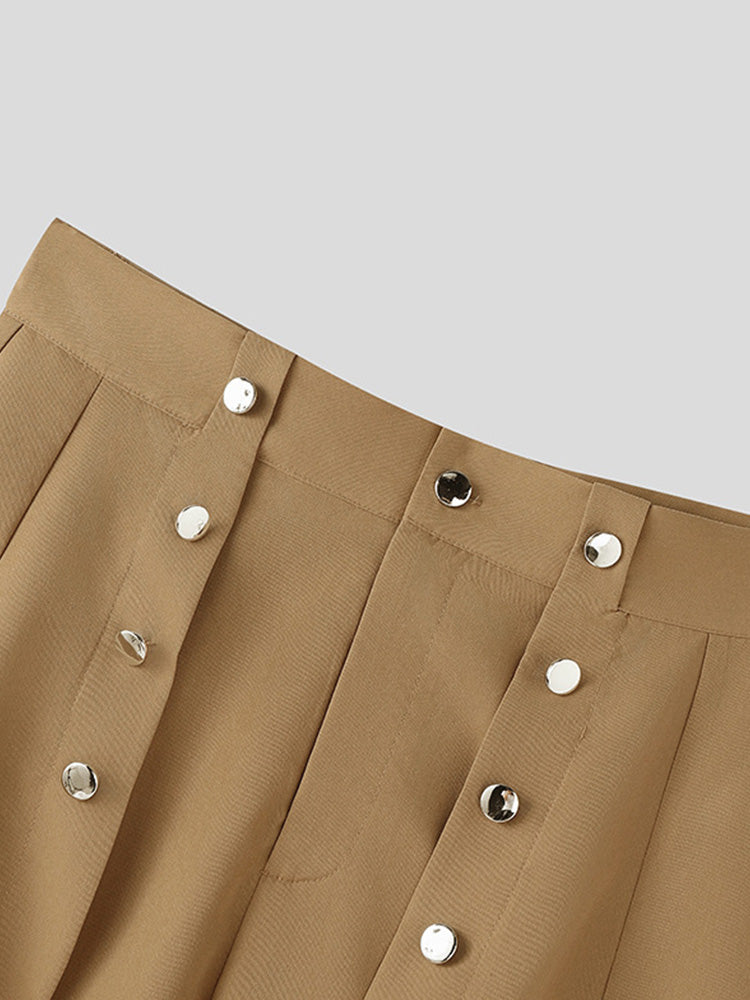 Avant-Garde Faux Two-Piece Skirt Overlay Pants