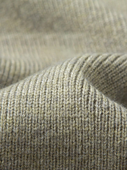 Quarter Zip Mock Neck Raglan Sleeve Knit Sweater
