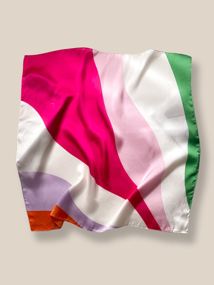 Sky-Friendly Printed Square Silk Scarf