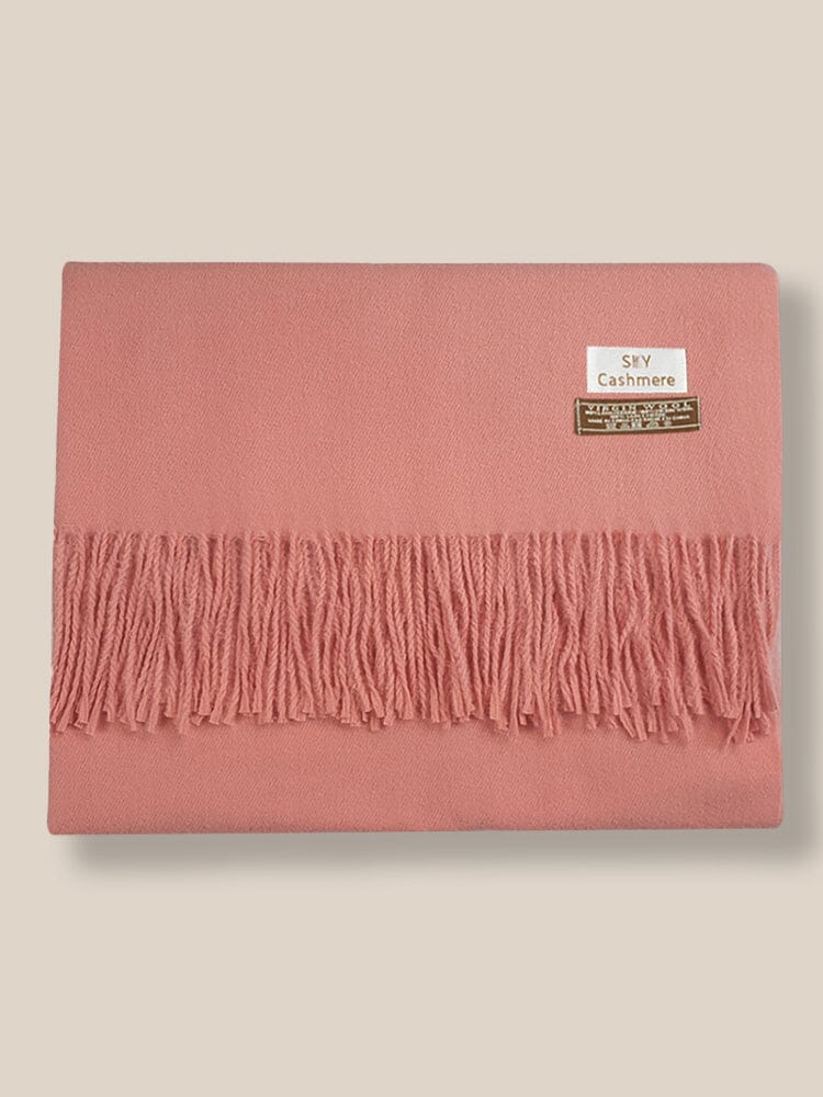 Soft Solid Tassel Scarf