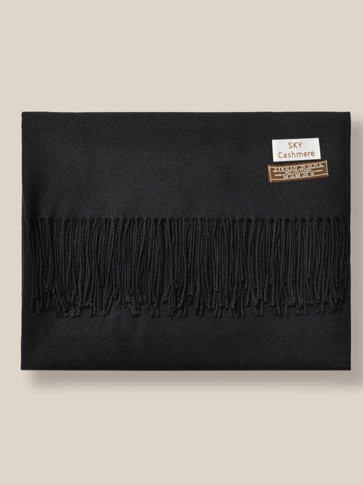 Soft Solid Tassel Scarf