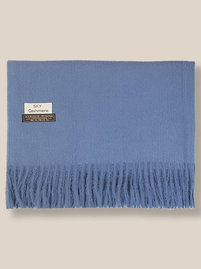 Soft Solid Tassel Scarf