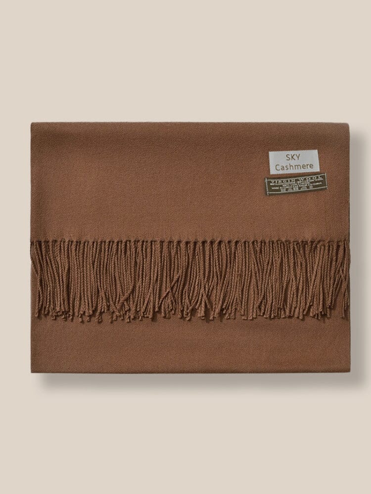 Soft Solid Tassel Scarf