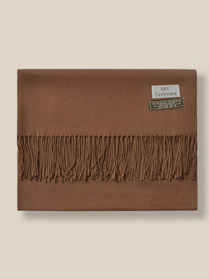 Soft Solid Tassel Scarf
