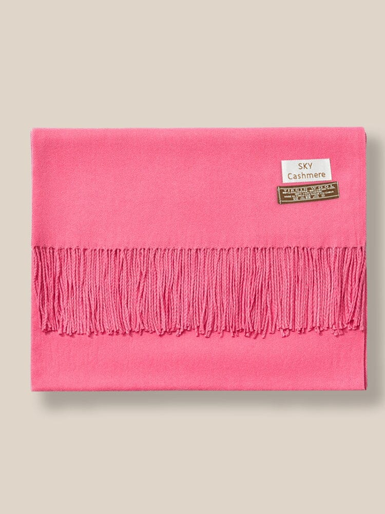 Soft Solid Tassel Scarf