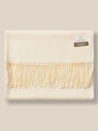 Soft Solid Tassel Scarf
