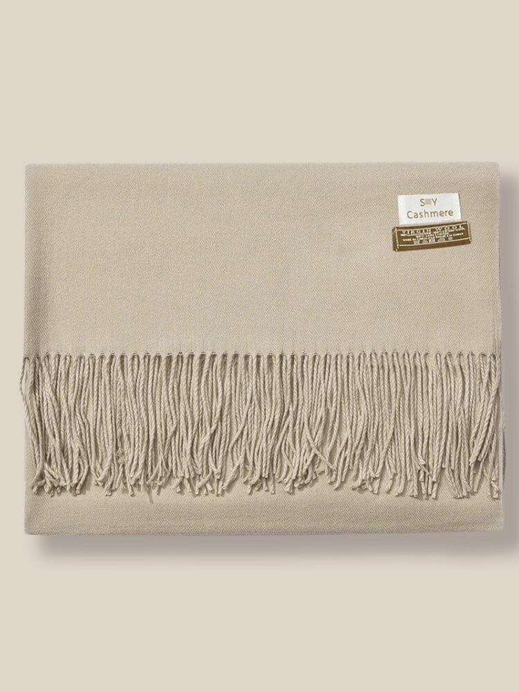 Soft Solid Tassel Scarf