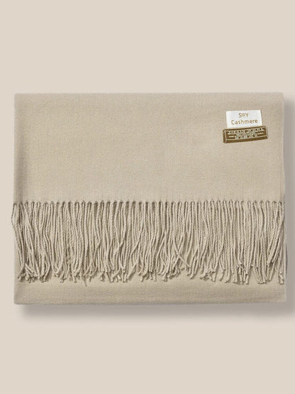 Soft Solid Tassel Scarf