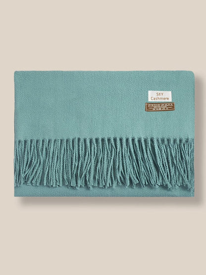 Soft Solid Tassel Scarf