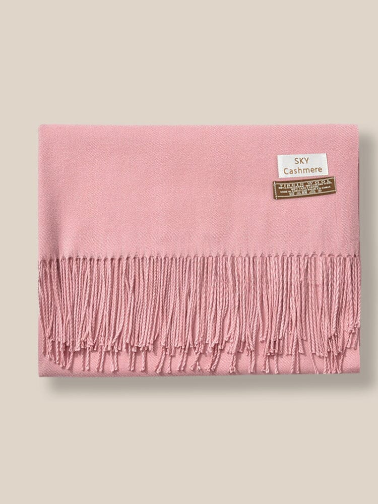 Soft Solid Tassel Scarf