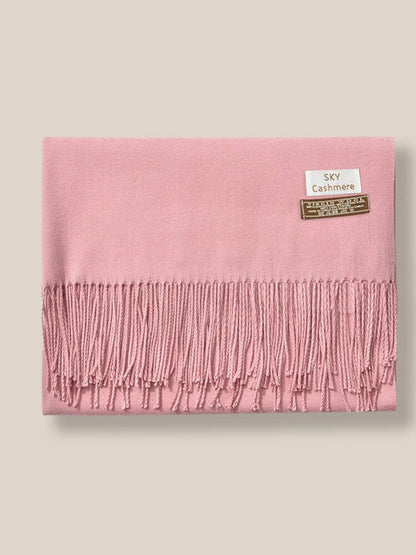 Soft Solid Tassel Scarf