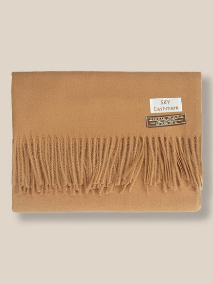 Soft Solid Tassel Scarf