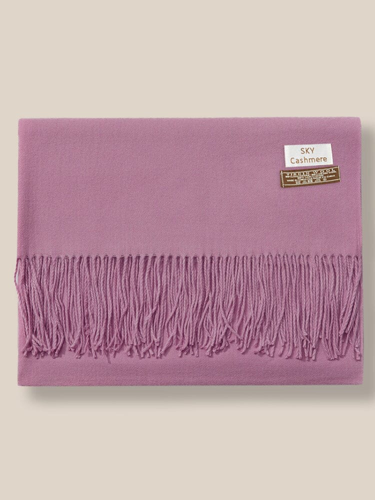 Soft Solid Tassel Scarf