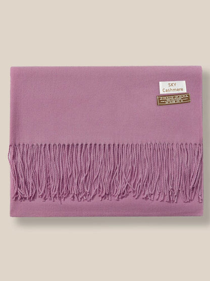 Soft Solid Tassel Scarf