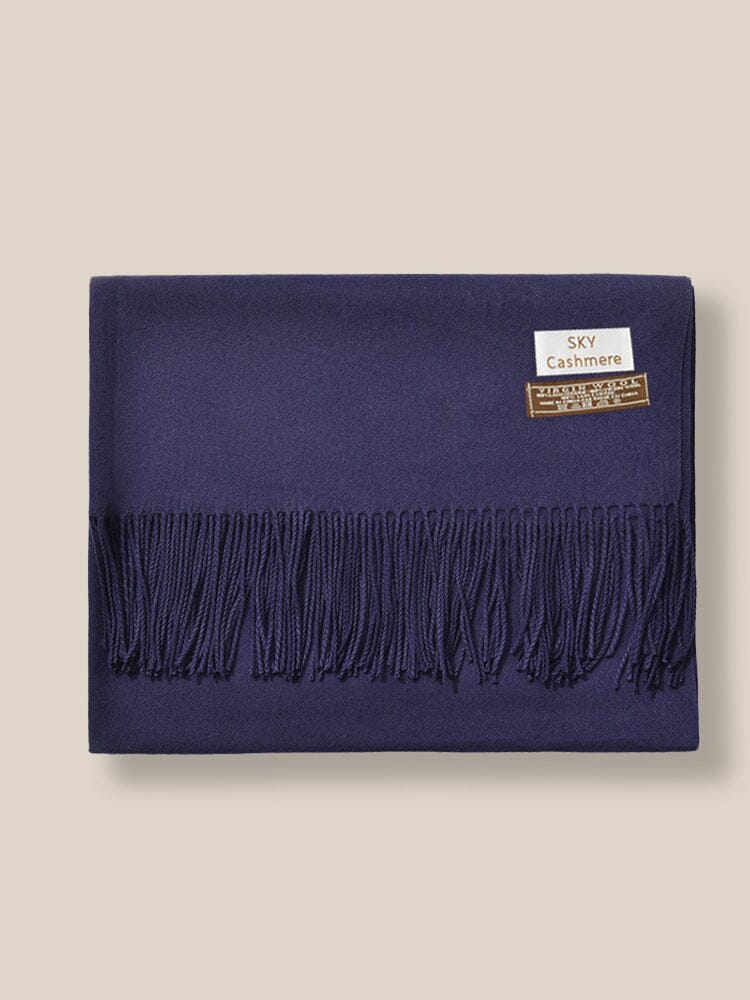 Soft Solid Tassel Scarf