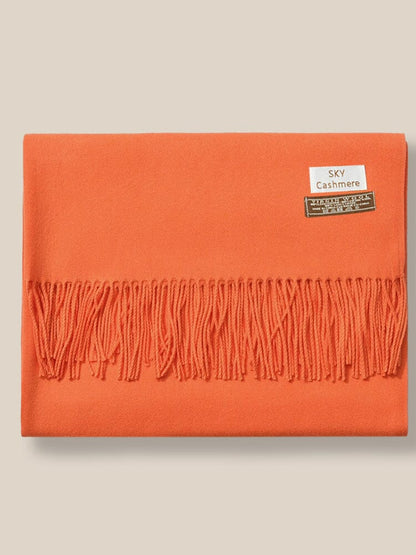 Soft Solid Tassel Scarf