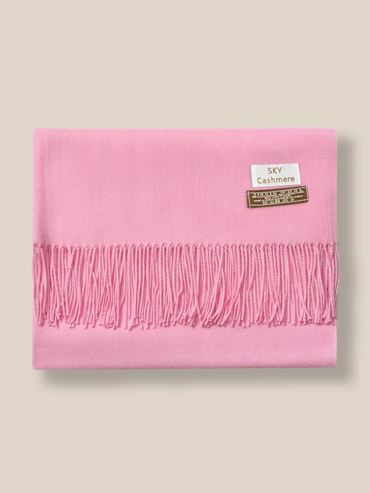 Soft Solid Tassel Scarf