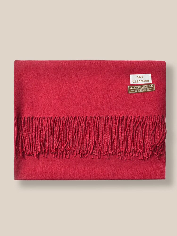 Soft Solid Tassel Scarf