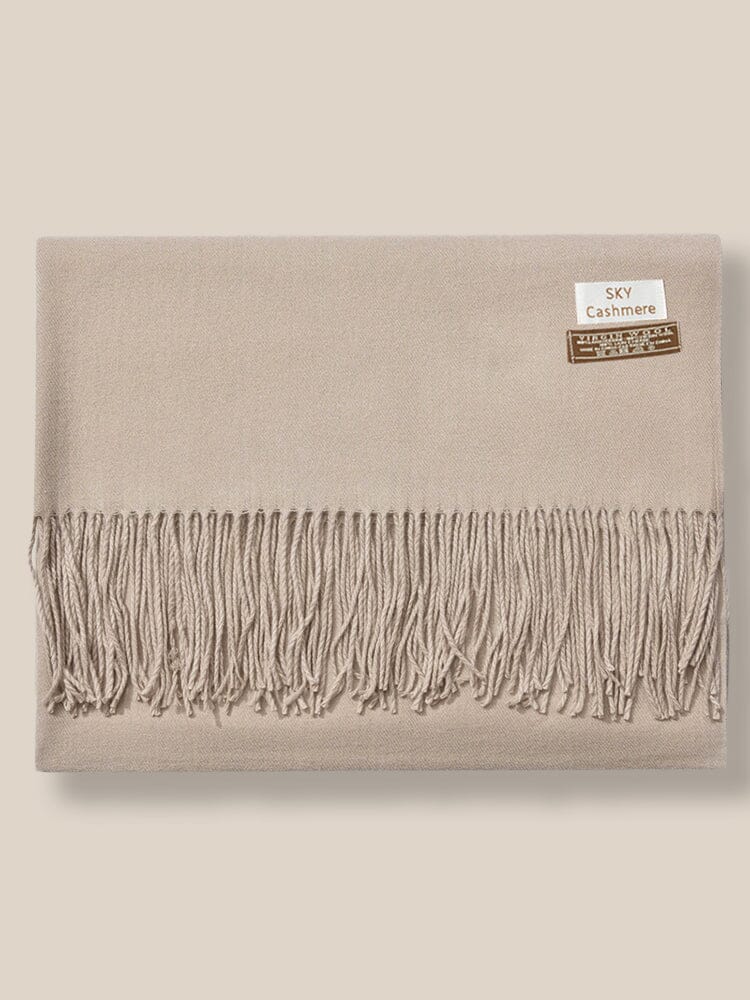 Soft Solid Tassel Scarf