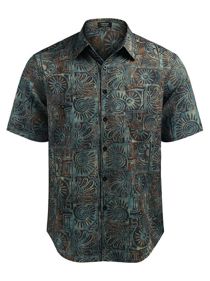 Hawaiian Tropical Button Down Vintage Floral Shirt (US Only)