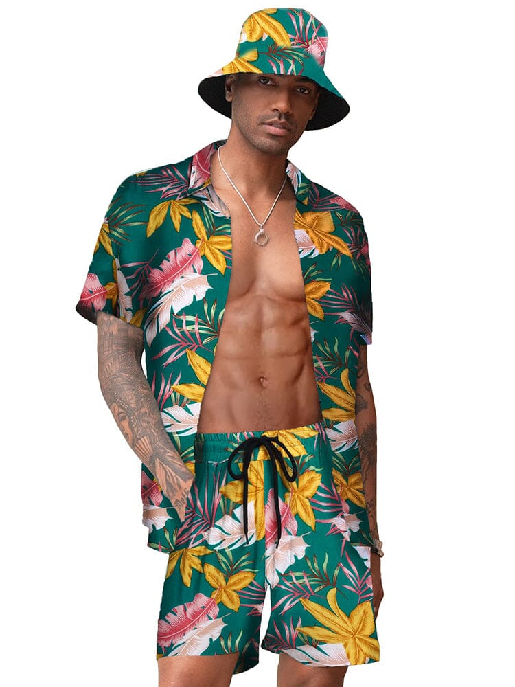 Hawaiian Beach Sets with Bucket Hat (US Only)