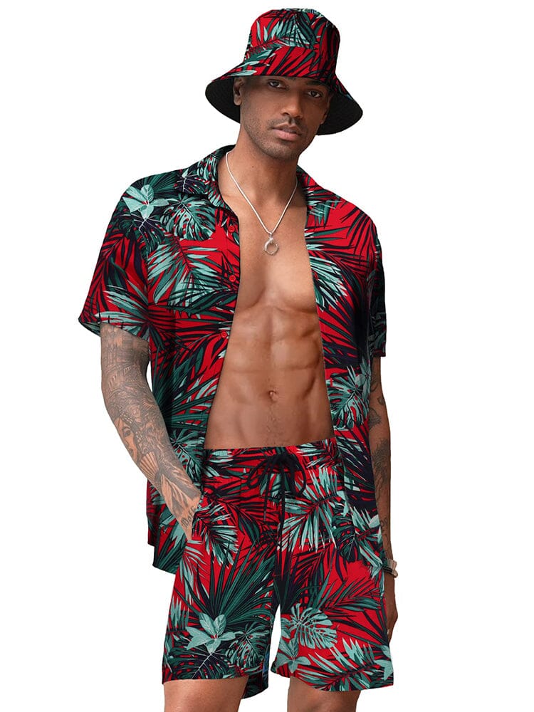 Hawaiian Beach Sets with Bucket Hat (US Only)